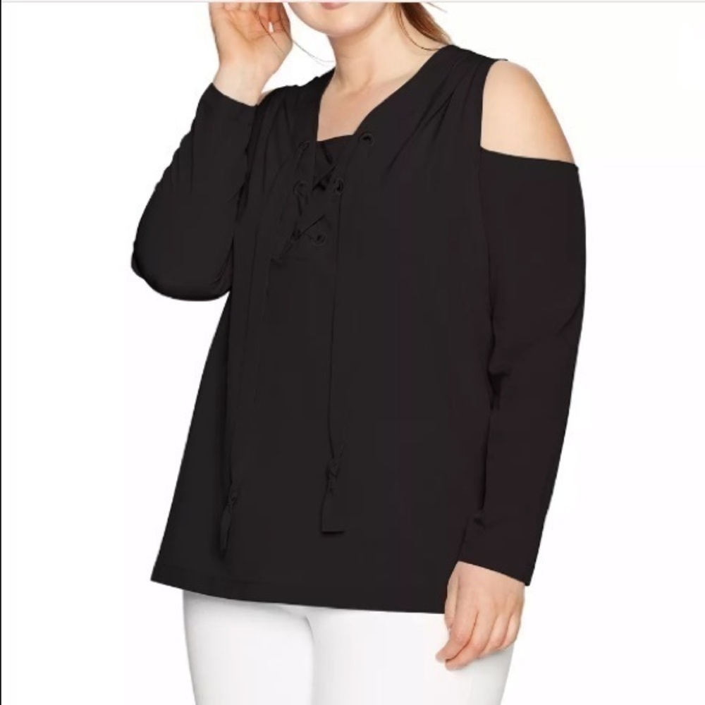 New Love Scarlett Cold Shoulder Blouse sz 1X